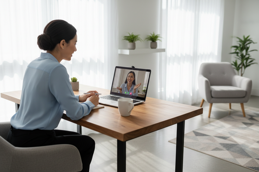2 people have a face to face on line discussion